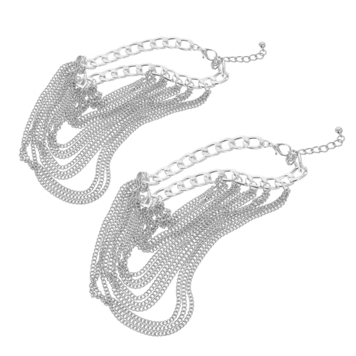 FOMIYES 2 Stück Mehrschichtige Quasten Fußkettchen Schmuck für Damen zur Dekoration von Sneakers High Heels und Stiefeln FOMIYES 2 Stück Mehrschichtige Quasten Fußkettchen Schmuck für Damen zur Dekoration von Sneakers High Heels und Stiefeln von FOMIYES