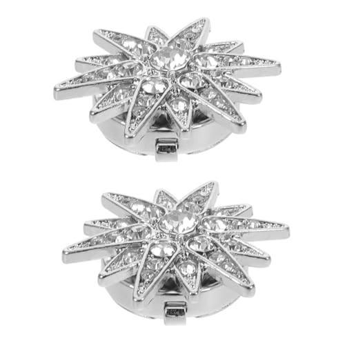 FOMIYES 2 Stück Metallene Strass-button-covers Clip- Hexagramm Design Funkelnde Knopfverzierung für Blusen Hemden Jacken Langlebig Einfach Anzubringen Modisches Diy-accessoire von FOMIYES
