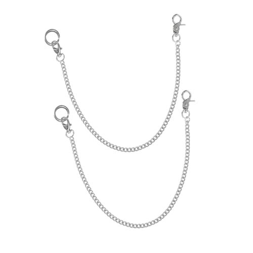 FOMIYES 2 Stück Metallische Jeanskette Teiliges Langlebige Verschleißfeste Hosenkette Dekorative Tragbare Pocket Watch Chains Modisches Zubehör für Männer und Frauen von FOMIYES