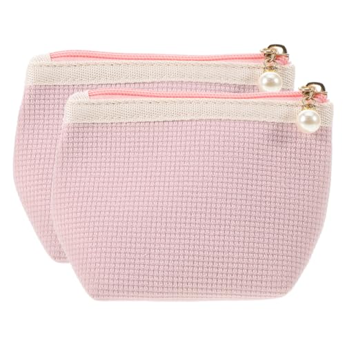 FOMIYES 2 Stücke Mini Compact Make-up Tasche für Frauen Reise Kulturbeutel Rose Lippenstift Organizer von FOMIYES