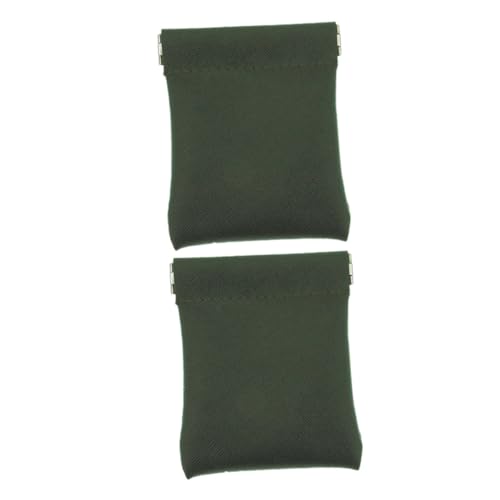 FOMIYES 2 Stück Mini Münzgeldbörse aus Grünem Pu Material Leichte Kartenbörse mit Münzfach Strapazierfähiges Portemonnaie für Damen und Herren Praktisch für Alltag und Reisen von FOMIYES