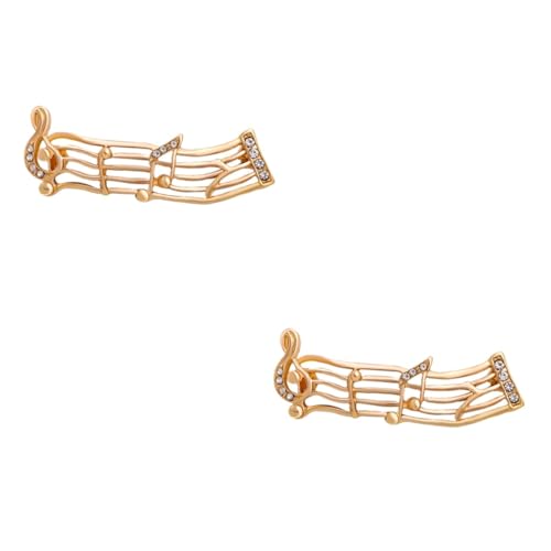 FOMIYES 2 Stück Musik Themen Brosche Legierung mit Noten Anstecknadel für Kleidung Schals und Pullover für Feiertage und Besondere Anlässe von FOMIYES