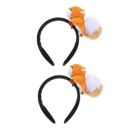 FOMIYES 2 Stück Niedliche Eichhörnchen Stirnbänder Cartoon Tier Stirnbänder Für Party Kostüme Cosplay Entzückende Tierhaarspangen Haar Accessoires von FOMIYES