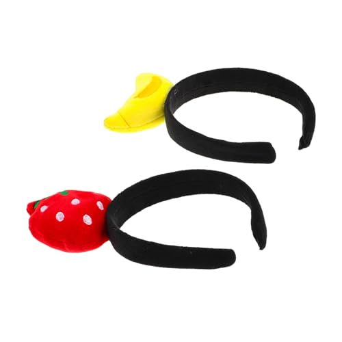 FOMIYES 2 Stück Obst Haarreifen Erdbeer und Bananen Design Party Accessoires für Kostüm Fotoshooting Live Streaming Leichte Bequeme Kopfbedeckung für Festliche Anlässe FOMIYES 2 Stück Obst Haarreifen Erdbeer und Bananen Design Party Accessoires für Kostüm Fotoshooting Live Streaming Leichte Bequeme Kopfbedeckung für Festliche Anlässe von FOMIYES