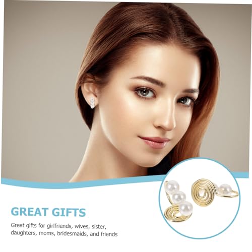 FOMIYES 2 Stück Ohrclips mit Perlen Kreative Schmerzfreie Ohrclips Piercing für Damen Stilvolle Schmuckidee Langlebig und Einfach zu Tragen Eleganter Ohrschmuck für Alltag und von FOMIYES