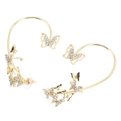 FOMIYES 2 Stück Ohrklemmen Schmetterling Ohrstecker Damen Silber Nadeln Leicht Schmuck Elegant Für Alltag von FOMIYES