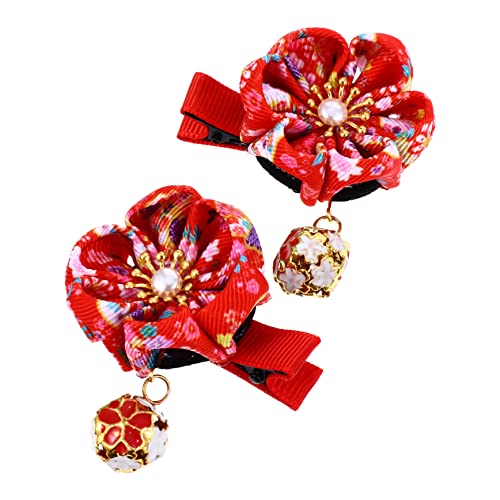 FOMIYES 2 Stück Ornament Vintage Seite Hanfu Dekoration Pin Kinder Cosplay Japanische Kristall Clip Haarnadel Kostüm Blüte Strass Clips Air Chinesische Haarnadeln Zubehör Haar Fu von FOMIYES