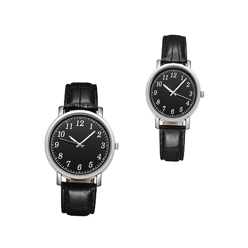 FOMIYES 2 Stück Armbanduhren für Paare Freizeituhren Langlebige Quarzuhr Unisex Klassisches Design für Besondere Anlässe von FOMIYES