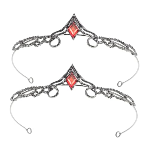 FOMIYES 2stücke Retro Dunkler Stil Party Stirnband Vintage Barockkrone Hochzeit Tiara Strass Tiaras Für Frauen Geburtstag Pageant von FOMIYES