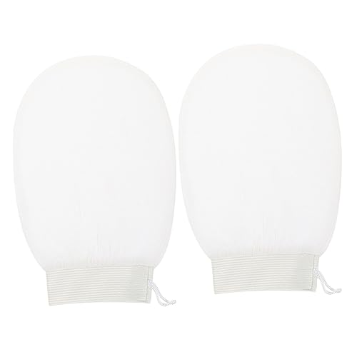 FOMIYES 2 Stück Peeling Handschuhe aus Rayon Wiederverwendbare Duschhandschuhe zur Sanften Hautreinigung und Abgestorbene Hautentfernung Leichte Praktische Bad und Spa Handschuhe für Damen von FOMIYES