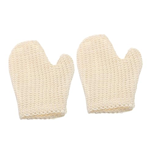 FOMIYES 2 Stück Peelinghandschuhe aus Langlebigem Sisal Exfolierende Bad handschuhe für Sanfte Massage und Gründliche Hautreinigung Praktische Duschhandschuhe für Damen und Herren von FOMIYES