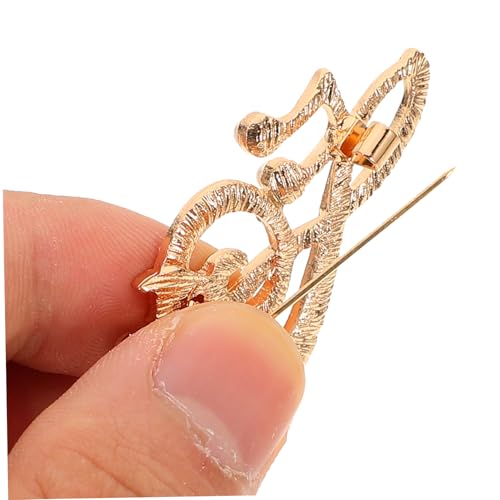 FOMIYES 2 Stück Perlen Musiknoten Brosche aus Metalllegierung Dekorative Anstecknadel für Damen Langlebige Mantel Brosche mit Festem Verschluss Geeignet für Geburtstag Party Alltag von FOMIYES