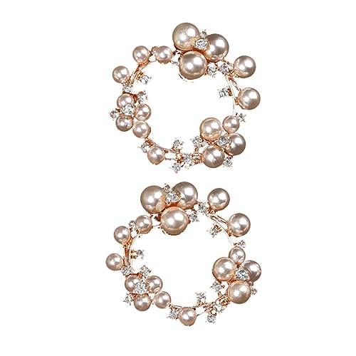 FOMIYES 2 Stück Perlen Schuhclips für Damen Abnehmbare Schuhanstecker zur Dekoration von Abend Schuhen Glitzernde Schuhe Schmuck Accessoires von FOMIYES