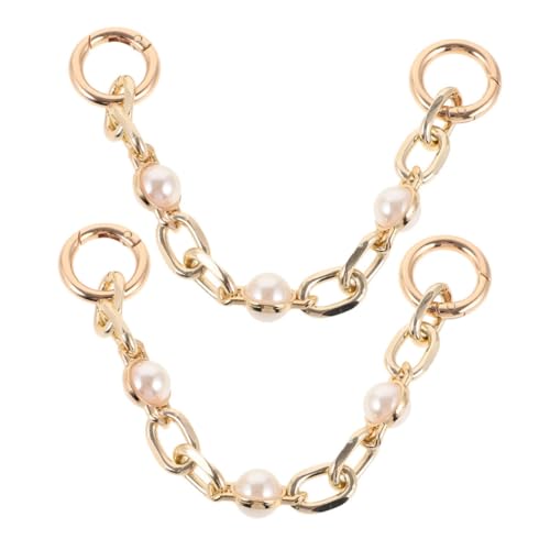 FOMIYES 2stücke Metall-handtaschenkette Ersatz-kette Mit Imitationsperle Taschengriff-verlängerung Taschenriemen-ersatz Aus Zinklegierung Für Umhängetaschen Und Handtaschen von FOMIYES