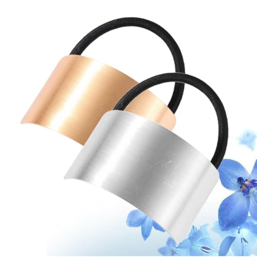 FOMIYES Elegantes Haargummi-set Aus Legierung Pferdeschwanzhalter Für Frauen Und Mädchen Metallhaar Haarseil Gold/silber von FOMIYES