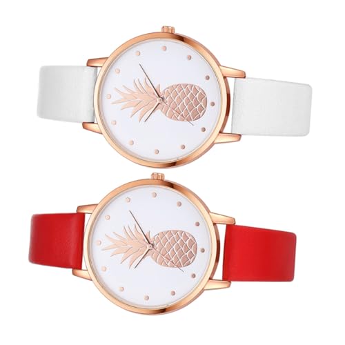 FOMIYES 2stücke Pack Casual Studentenuhr Für Freizeituhr Aus Pu Präzise Quarzuhr Für Schule Meeting Und Party von FOMIYES