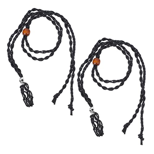FOMIYES 2 Stück Retro Handgewebte Netz Halskette Teiliges für Damen Schwarz für Boho Stil und Diy Schmuck Elegantes Accessoire für von FOMIYES