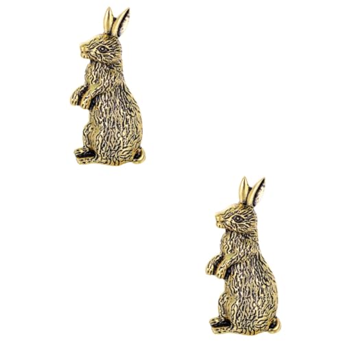 FOMIYES 2 Stück Retro Kaninchen Brosche Pin für Damen Kreatives Tier Design Modisches Accessoire für Kleidung Taschen Jacken zu Ostern von FOMIYES
