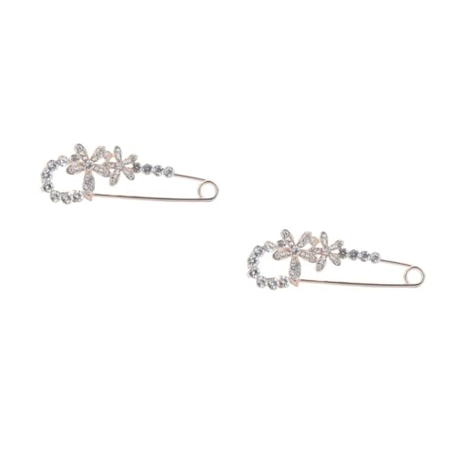 FOMIYES 2 Stück Rhinestone Brosche Damen Anstecknadel Sicherheitsnadel für Jacken Hüte Taschen Brustnadel mit Sicherem Verschluss für Kleidung Accessoires von FOMIYES