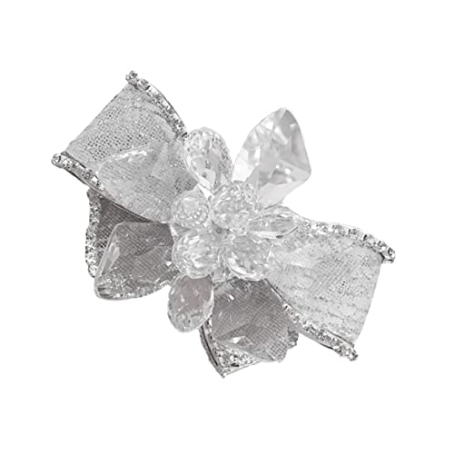 FOMIYES 2 Stück Rhinestone Schuhschmuck Kristallglas Blumen und Schleifen Clip für Damen Hochzeitschuhe Dekorative Accessoires für Festliche Anlässe Weiß von FOMIYES