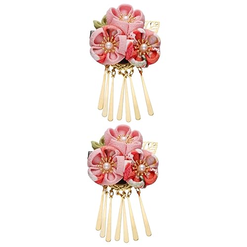 FOMIYES 2st Chinesische Hanfu Haarspangen Japanische Haarnadelspange Haarschmuck Für Die Braut Haarnadel Im Japanischen Blumenhaarclips- Barrette Haarklammer Pflaume Bossom Fräulein von FOMIYES