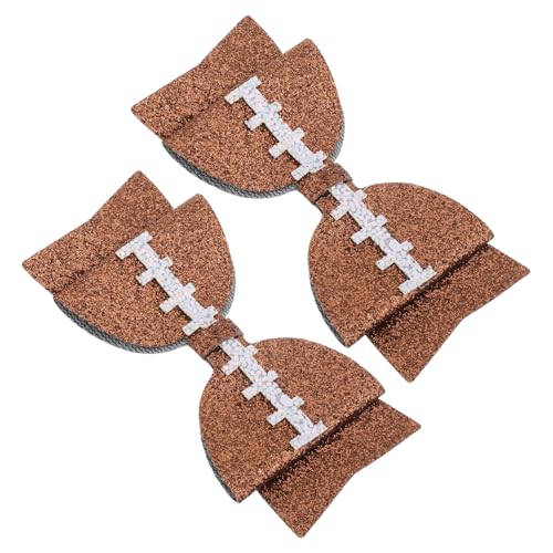FOMIYES 2stücke Pack Fußball-haarspangen Für Mädchen Sportliche Schleifen-haarclips Für Dünne Haare Dekorative Haarschmuck Bogenknoten Für Aktive Junge Mädchen von FOMIYES