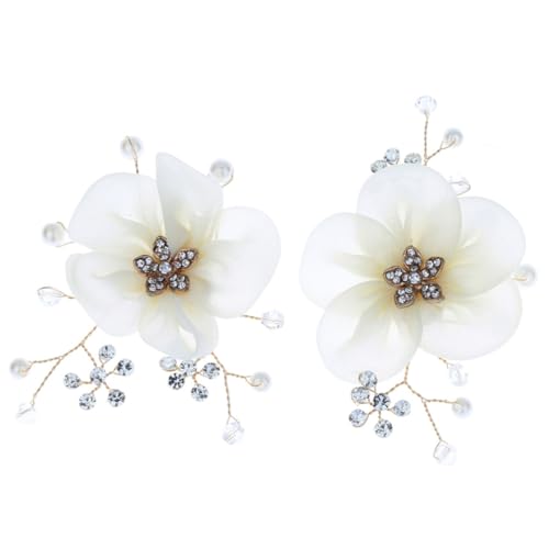 FOMIYES 2 Stück Schuhclips Perlenblumen Hochzeit Teiliges Strassverzierung für Pumps und Absatzschuhe Vielseitiger Schmuck für Schuhe Hüte Taschen und Schals von FOMIYES