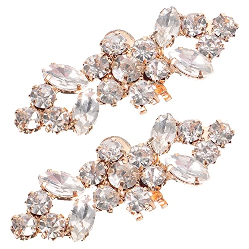 FOMIYES 2 Stück Schuhclips mit Funkelnden Strasssteinen Teiliges Vielseitig Einsetzbar für Ballerinas High Heels Stiefel und Sandalen Robuste Metalllegierung Schuhdekoration für Damen von FOMIYES