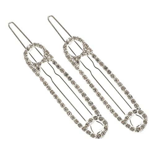 FOMIYES 2 Stück Sicherheitspinn Haarklammern mit Strass Leichte Haarklammern für Damen und Mädchen Festhaltende Haarschmuck Accessoires für Lange und Kurze Haare Geeignet für Partys und von FOMIYES