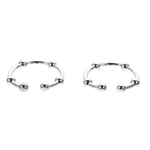 FOMIYES 2 Stück Silber Ringe für Damen und Herren Minimalistische Finger Ringe Modischer Schmuck für Studenten Hochwertige Silberne Accessoires von FOMIYES