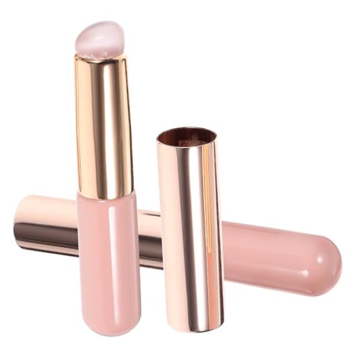 FOMIYES 2 Stück Silikon Lippenpinsel mit Schutzkappe Tragbarer Hygienischer Lippenstift und Concealer Applikator für Präzises Lip Makeup bei Frauen Langlebig und Einfach zu Reinigen von FOMIYES