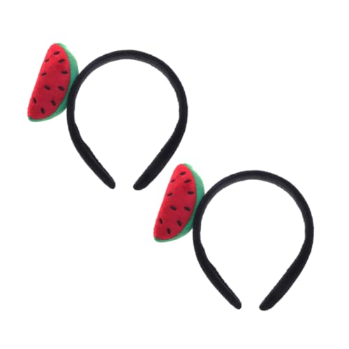 FOMIYES 2stücke Wassermelonen Stirnband Aus Stoff Frucht Kopfbedeckung Für Mädchen Frauen Hawaii Neuheit Sommer Strand Stirnband Süßes Tropisches Haar Accessoire von FOMIYES