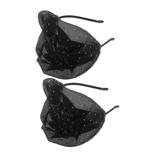 FOMIYES 2stücke Kopfschmuck Fascinator Für Frauen Und Mädchen Party-accessoire Fascinator-stirnband Aus Mesh Für Hochzeiten Abendveranstaltungen Und Teepartys von FOMIYES