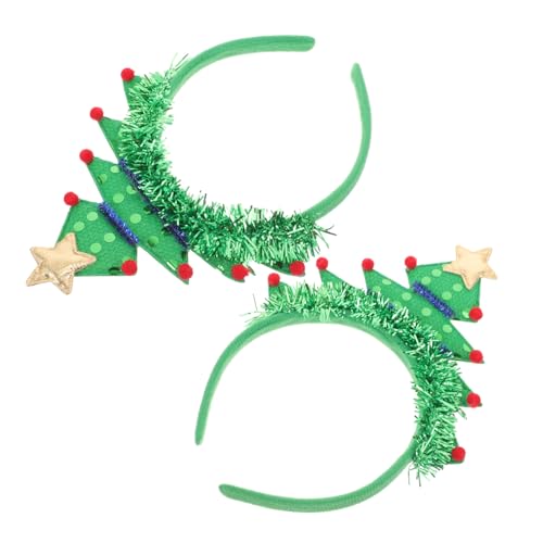 FOMIYES 2 Stück Stirnband Weihnachtsbaum Weihnachtsmannmützen Stirnbänder Für Erwachsene Und Weihnachtsbäume Stirnbänder Weihnachtsbaum Weihnachtsdeko Weihnachtsmann Dekoration Kostüme von FOMIYES