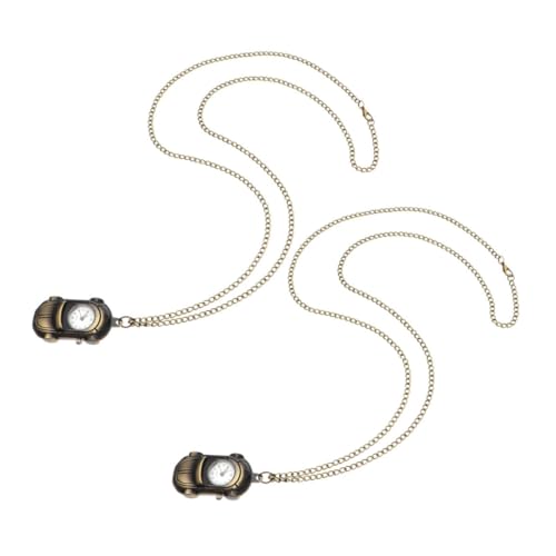 FOMIYES 2stücke Taschenuhr in Ovaler Form Mechanische Broschenuhr Für Herren Und Damen Taschenuhr Mit Kette Stilvolles Für Studenten Und Medizinisches Personal von FOMIYES