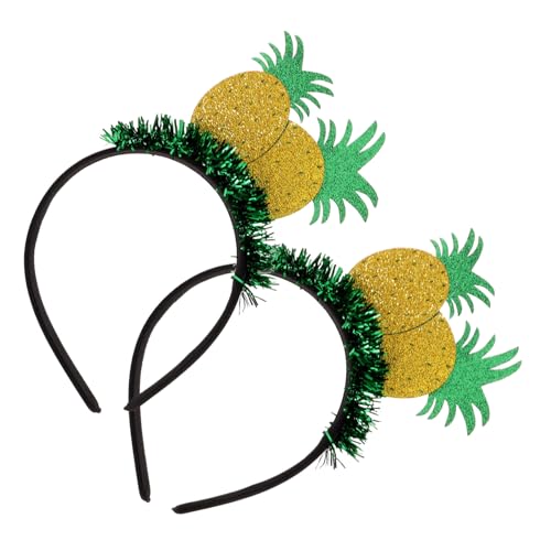 FOMIYES 2 Stück Teiliges Ananas Haarband Leichtes Formstabiles Haaraccessoire mit Fruchtigem Design Gelber Haarreif für Damen Stilvoller Party Kopfschmuck Komfortabel und Langlebig von FOMIYES