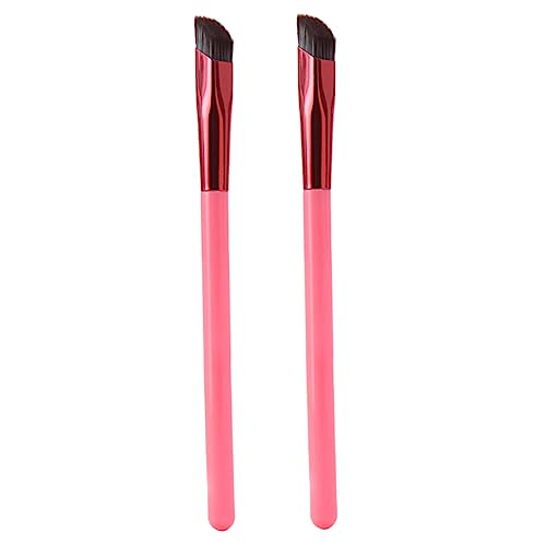 FOMIYES 2 Stück Teiliges Augenbrauen Makeup Pinsel Schräger Präzisionspinsel Braune Naturborsten Langlebig Einfach zu Reinigen für Augenbrauen und Lidschatten Make Up für Damen von FOMIYES