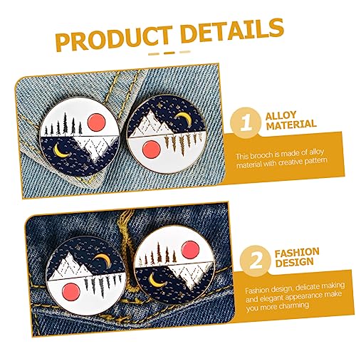 FOMIYES 2 Stück Teiliges Brooch mit Mond und Sonne Kreative Anstecknadeln als Modisches Kleidung Zubehör Vielseitige Broschen für Jacken Hemden Rucksäcke für Partys und Festliche Anlässe von FOMIYES