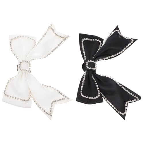 FOMIYES 2 Stück Teiliges Broschen für Damen Retro Rhinestone Schleifenbrosche Eleganter Schmuck für Kleidung Handgefertigte Schleifen Anstecknadeln Geeignet für Hochzeit Party Alltag von FOMIYES