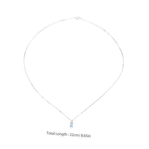 FOMIYES 2 Stück Teiliges Damen Halskette mit Stilvollem Würfel Anhänger Leichte Modeschmuck Ketten für Alltag und Party Kette Hellblau und Dunkelblau Elegant und Vielseitig Kombinierbar von FOMIYES