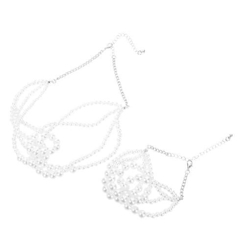 FOMIYES 2 Stück Teiliges Französisch Inspirierte Mehrlagige Kunstperlen Halskette und Handgeknotetes Armband Langlebiger Schmuck für Brautkleidung und Festliche Anlässe von FOMIYES