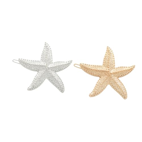 FOMIYES 2 Stück Teiliges Haarschmuck Sternen Haarspangen aus Langlebigem Legierungsmetall Stilvolle und Einzigartige Haarspangen für Damen Modische Accessoires für Party Alltag und von FOMIYES
