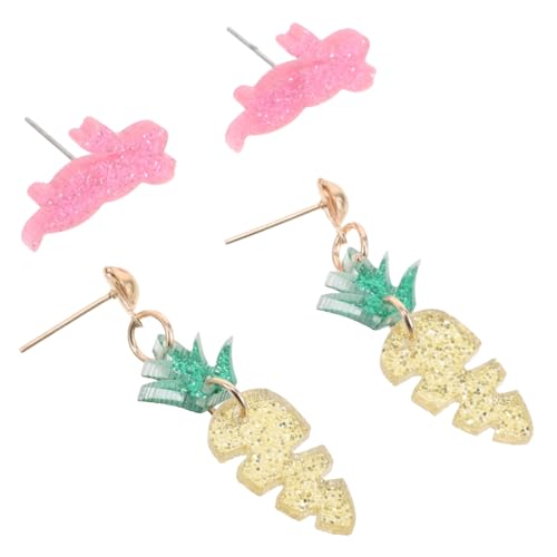 FOMIYES 2 Stück Teiliges Hasenohrringe mit Karotten Design Leichte Ohrringe Verspielter Schmuck für Frauen und Mädchen für Osterfeiern Partys und Alltag FOMIYES 2 Stück Teiliges Hasenohrringe mit Karotten Design Leichte Ohrringe Verspielter Schmuck für Frauen und Mädchen für Osterfeiern Partys und Alltag von FOMIYES