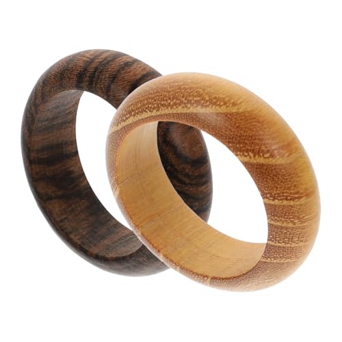 FOMIYES 2 Stück Teiliges Holz fingerringe Damen Schmuck Ring aus Hochwertigem Holz Langlebig und Bequem Kreative Retro designs Modisches Fingerornament für Alltag und Besondere Anlässe von FOMIYES