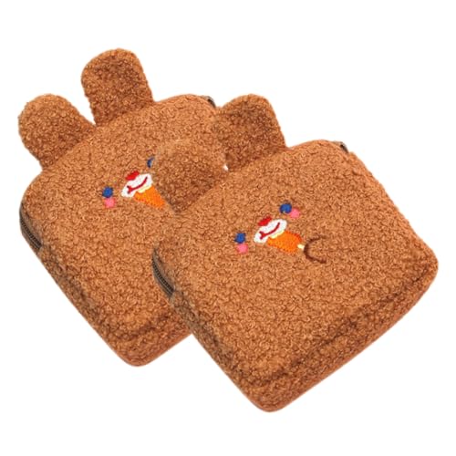 FOMIYES 2 Stück Teiliges Kosmetiktaschen für Damen Niedliche Große Münzgeldbörse und Perioden Tasche aus Weichem Material Leicht Kompakt Vielseitige Aufbewahrung für Ohrhörer und von FOMIYES