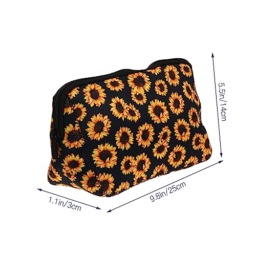 FOMIYES 2 Stück Teiliges Makeup Kosmetiktaschen mit Reißverschluss Kompakt und Leicht Blumenmuster Langlebig aus Gummi als Organizer für Damen Unterwegs Vielseitig für Kosmetik und von FOMIYES