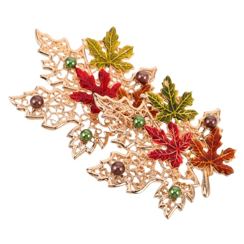 FOMIYES 2 Stück Teiliges Maple Brooch Metall Broschen für Damen Vielseitige Sweater Clips zur Stilvollen Aufwertung von Cardigans Kleidung und Taschen für Herbst und Thanksgiving von FOMIYES