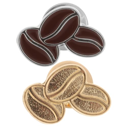 FOMIYES 2 Stück Teiliges Modisches Broschen Kaffeebohnen Design aus Robustem Metall Cartoon Anstecker für Damenbekleidung Vielseitig Einsetzbar als Schmuck und für Besondere Anlässe von FOMIYES