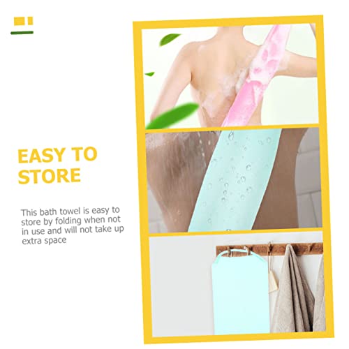 FOMIYES 2 Stück Teiliges Peeling Duschhandtuch mit Beidseitigem Zugband Exfolierendes Badewaschhandtuch zur Sanften Hautreinigung und Rückenpflege Leichtes Langes Körperpeeling Handtuch in von FOMIYES