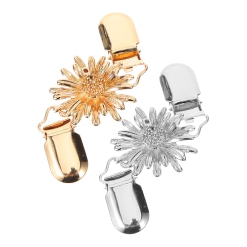 FOMIYES 2 Stück Teiliges Retro Blumen Strickjacken Clips für Damen Vielseitiger Cardigan Clip aus Leichtem Modischer Pullover Schmuck Einfach Anzubringen für Strickjacken Schals und von FOMIYES